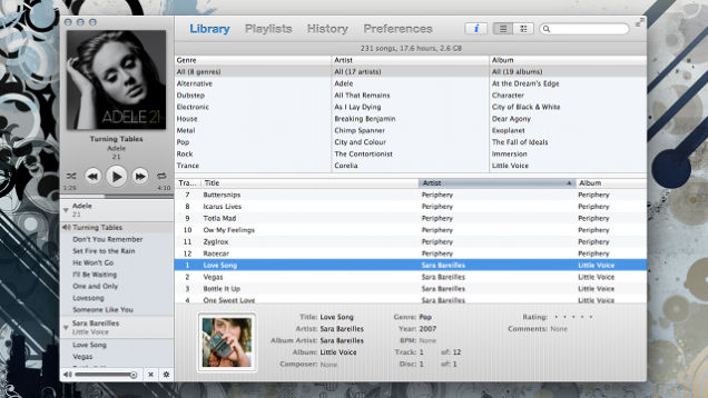 Music player x for os x 10 10